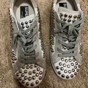 Golden Goose - Rare all over silver studded shoes